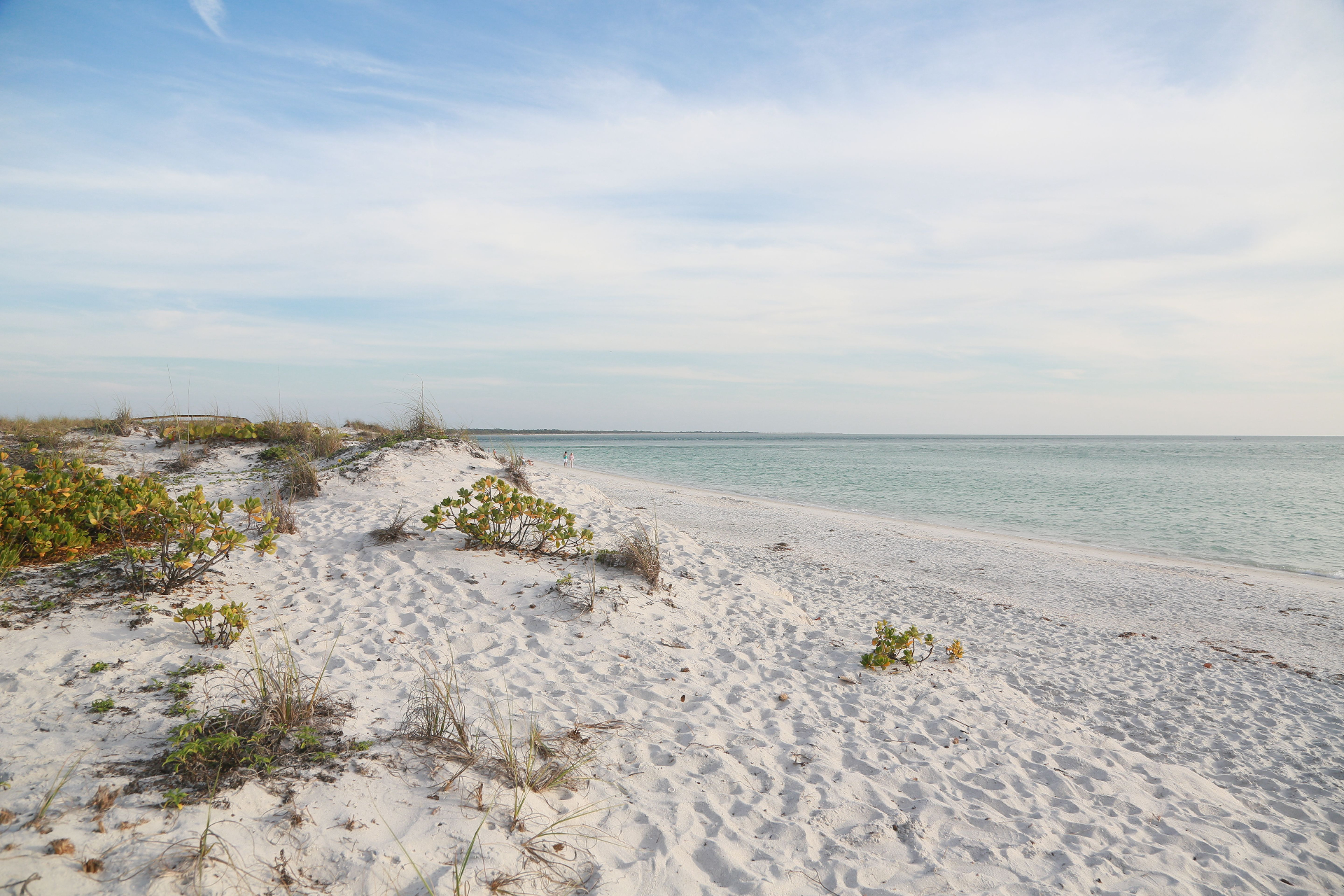 Sanibel Island white sand dunes along the Gulf shore